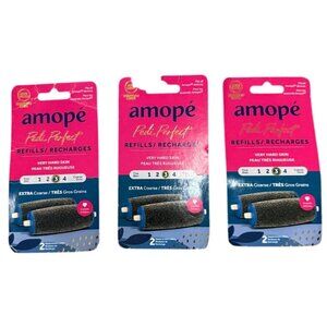 Amope Pedi Perfect Electronic Foot File Extra Coarse Diamond Crystal 2CT 3 Pack